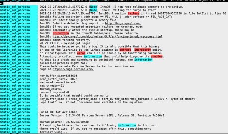 How to recover a MySQL or Percona database backup